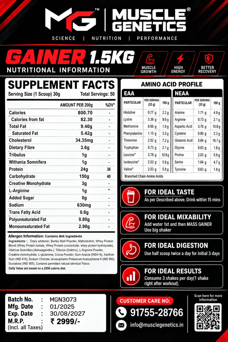 Mass Gainer back